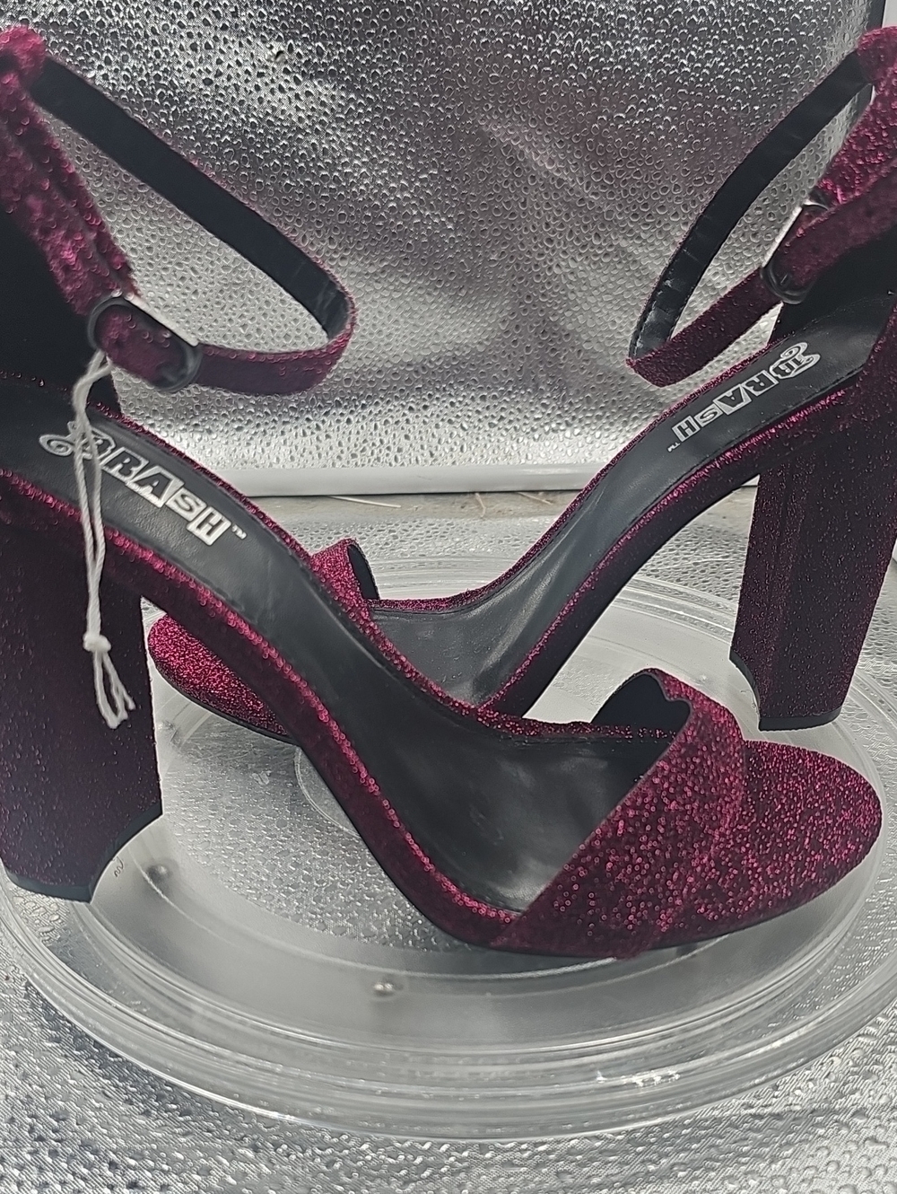W Pink Sparkle Heels Sz8.5 - Picture 4 of 5